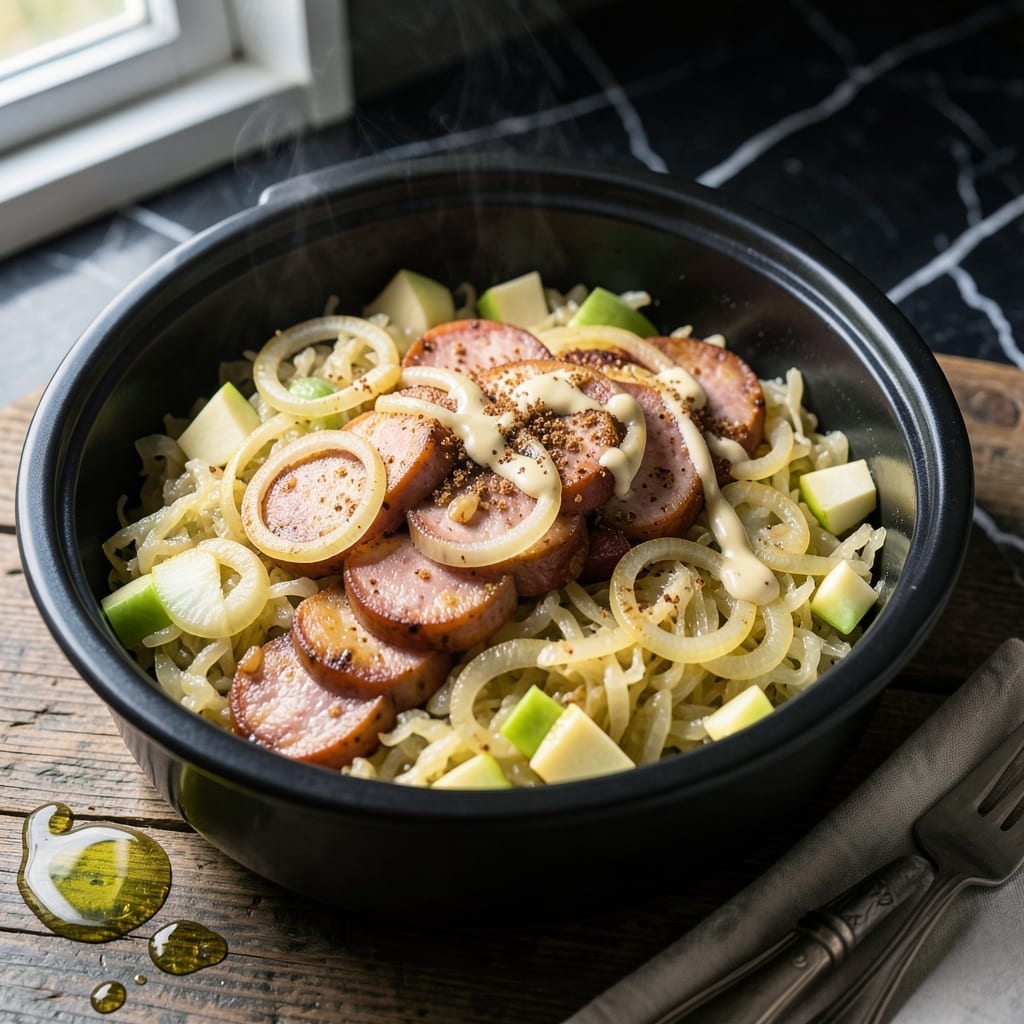 Kielbasa and Kraut Recipe Crock Pot: Slow-Cooked Tangy-Savory Feast