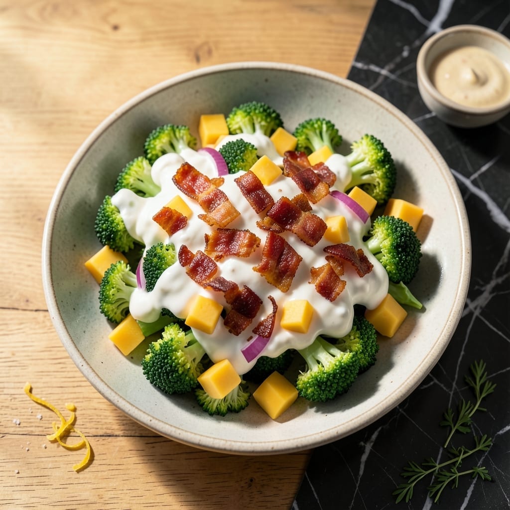Broccoli Salad Recipe With Sour Cream: Crunchy Veggies With Tangy Cream