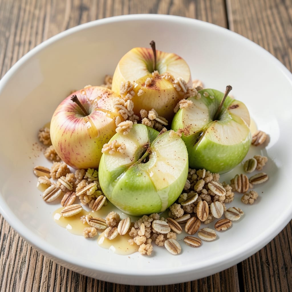3 Apples Recipe: Spiced Cinnamon Caramel Bake with Crisp Top