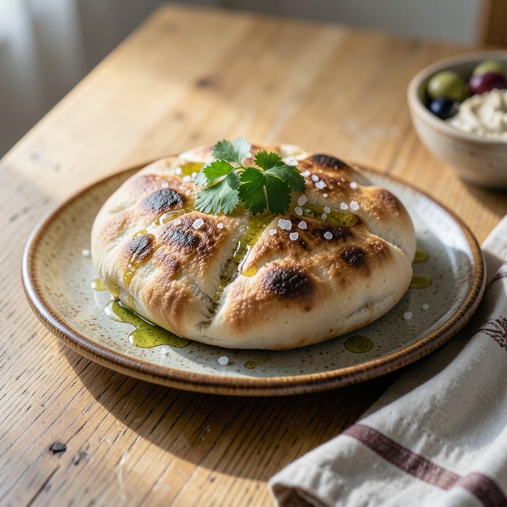 3-Ingredient Pita Bread Recipe: Fluffy and Warm in Minutes