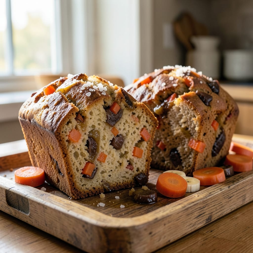 2 Loaves Carrot Banana Bread Recipe: Moist Spice-Packed Loaves With Vanilla Swirls