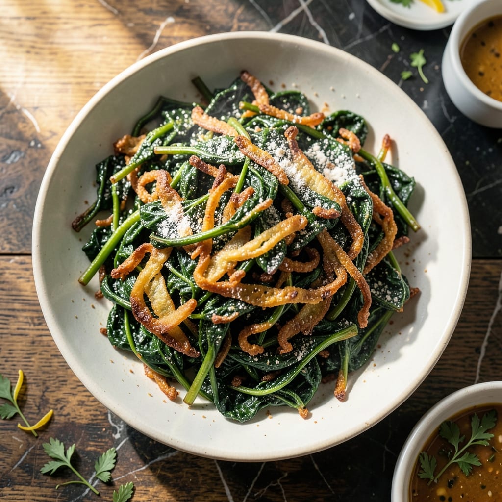 Fried Spinach Recipe: Crispy Leafy Bites in Minutes