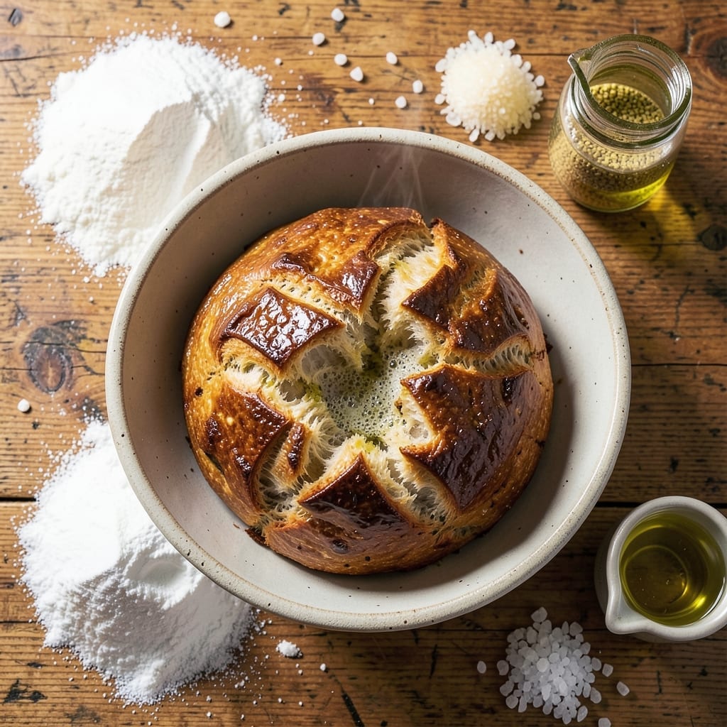 1 Hour Crusty Yeast Bread Recipe: Golden Crust, Airy Crumb in One Bake