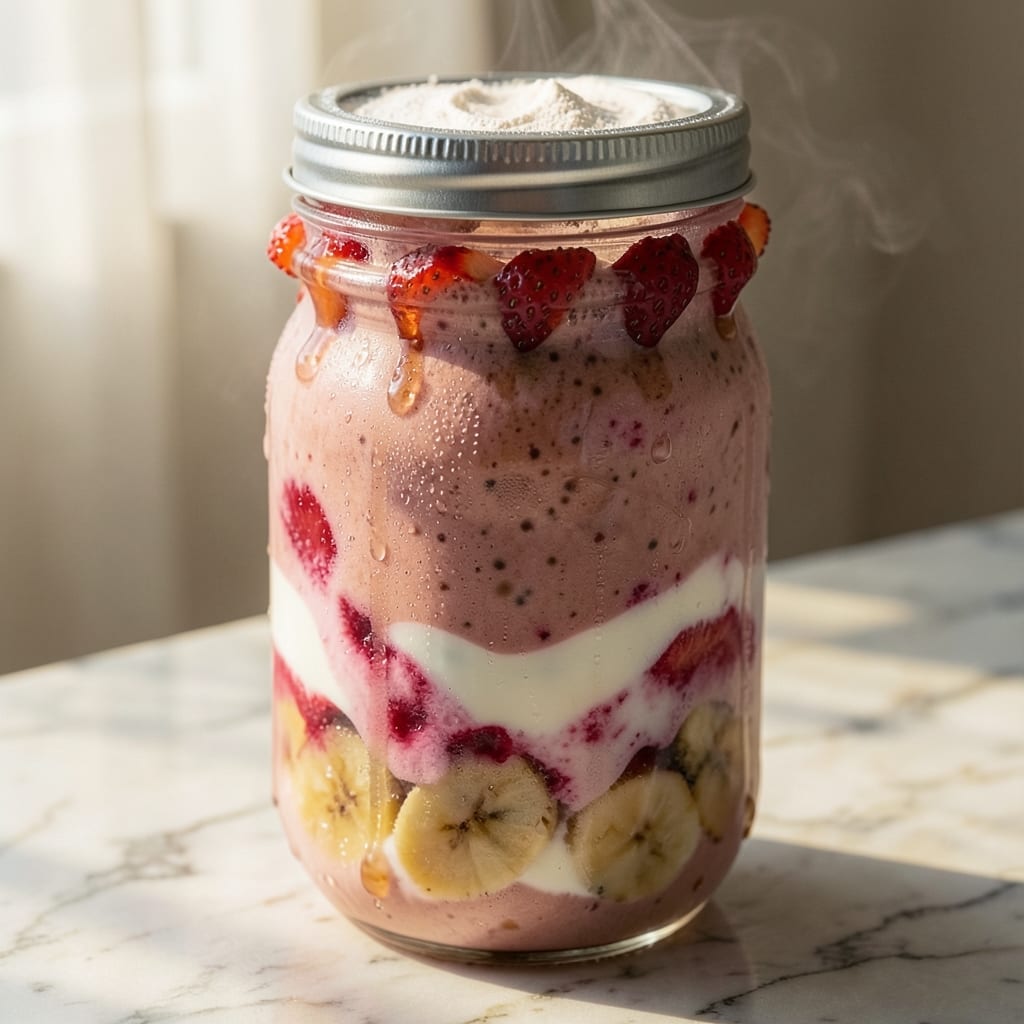 16 Oz Strawberry Banana Smoothie Recipe: Blender-Bursting Brightness in 5 Minutes