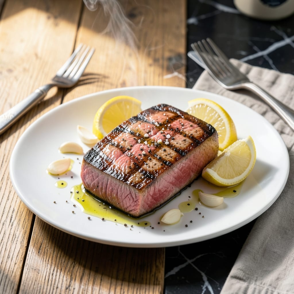 Grilled Tuna Steak Recipe: Seared Crust With Medium-Rare Center