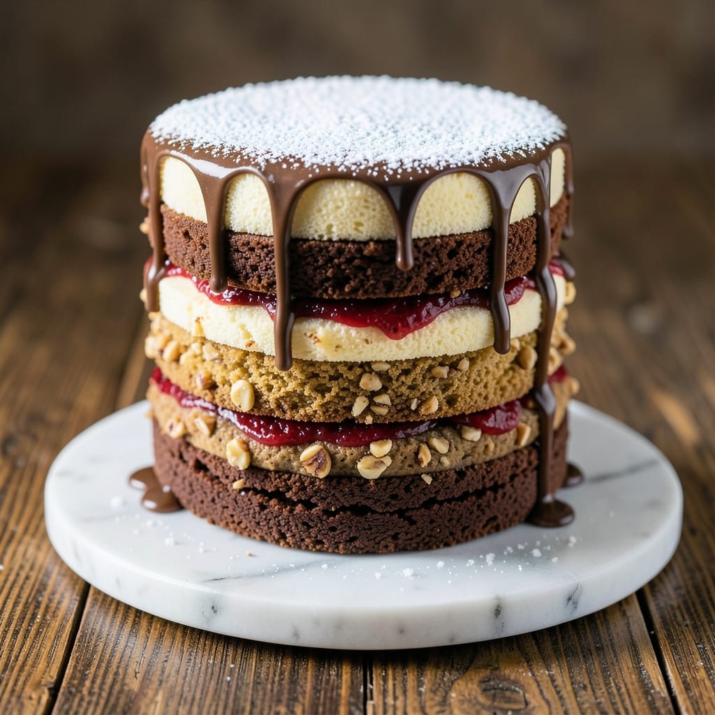 3 Layer Neapolitan Cake Recipe: Fondant-Crowned Elegance in One Tin