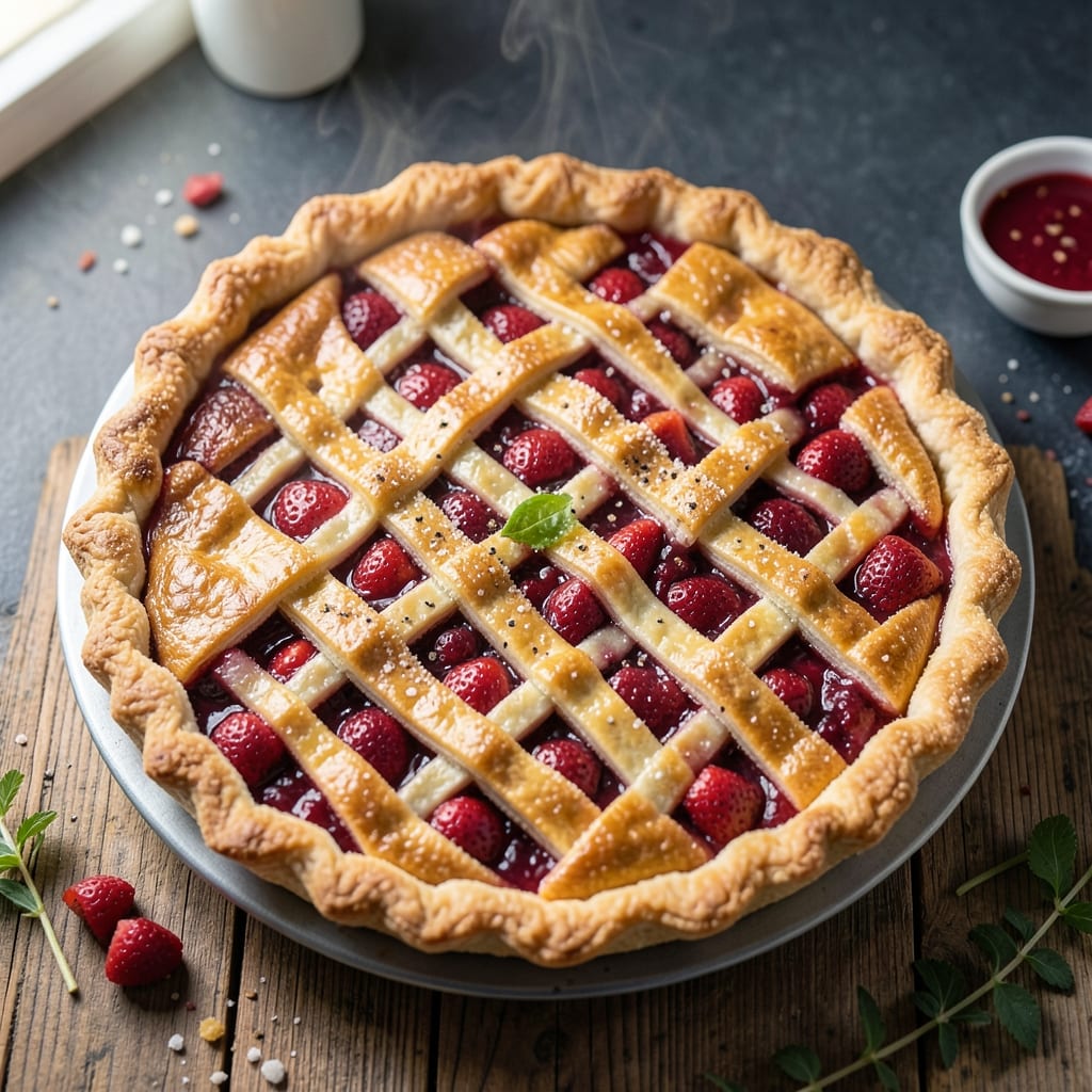 2 Crust Strawberry Pie Recipe: Juicy Berries and Buttery Layers in One Tin
