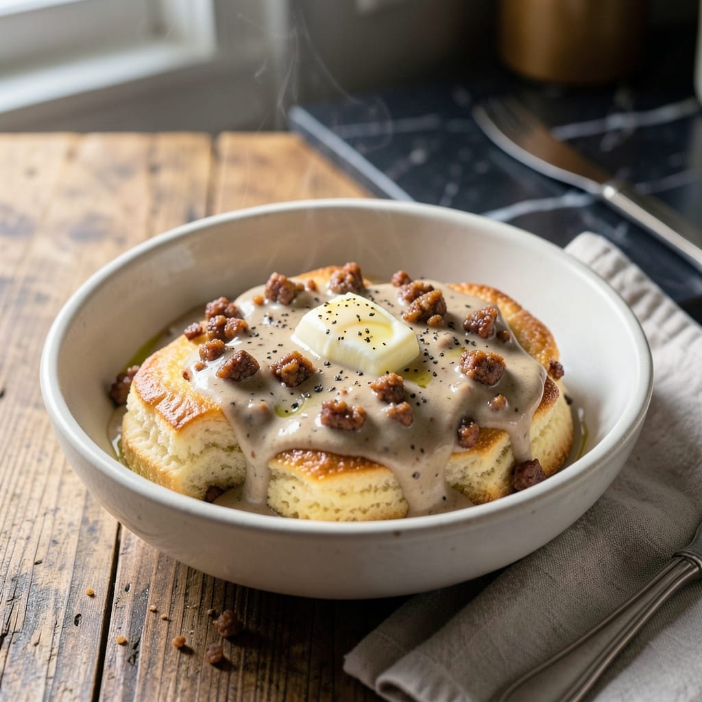 Chicken Sausage Gravy Recipe: Southern-Style Creamy Biscuit Topper