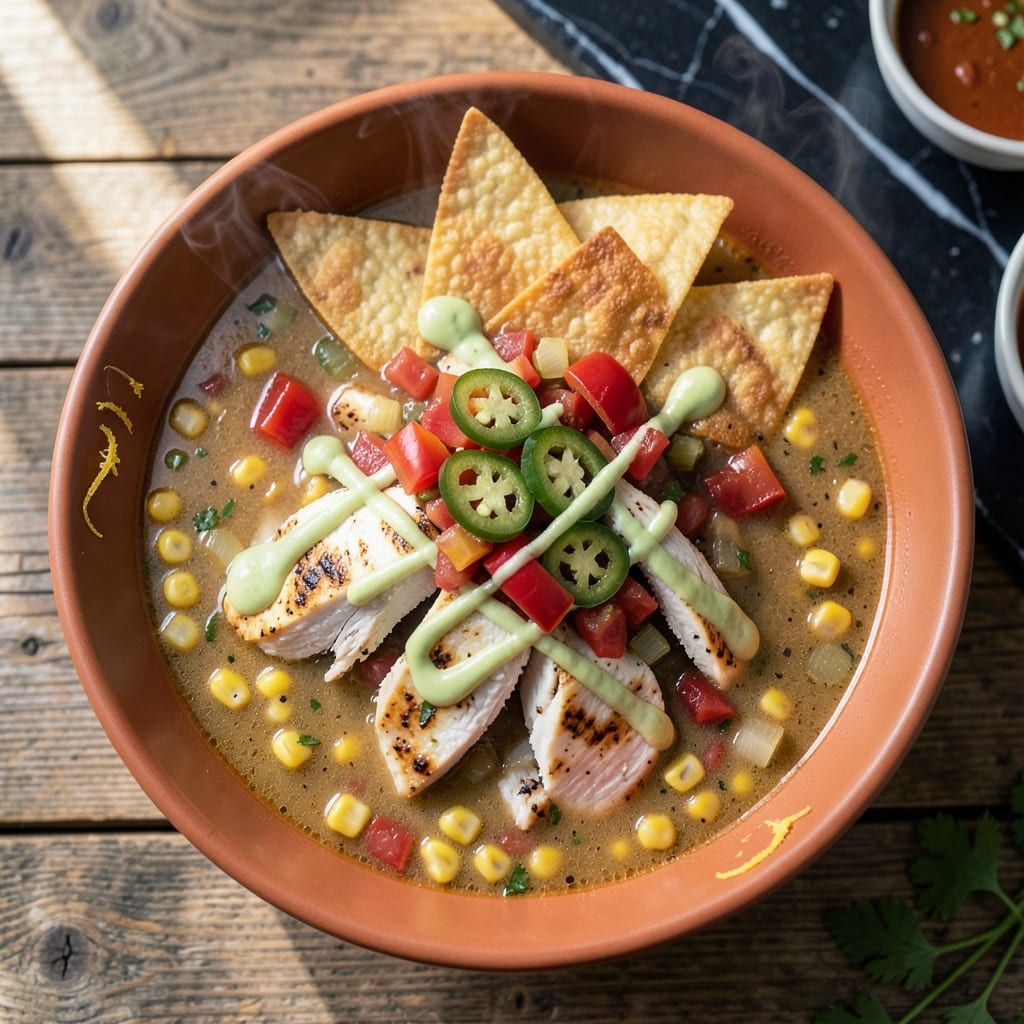 CPK Tortilla Soup Recipe: California Pizza Kitchen Copycat With Charred Corn