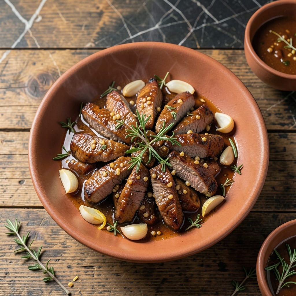 Pork Loin Tips Recipe: Marinated Bites with Garlic-Herb Crust