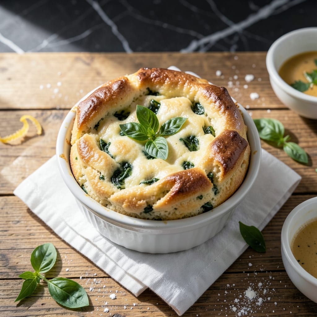 Vegan Spinach Souffle Recipe: Airy Herb-Infused Elevation