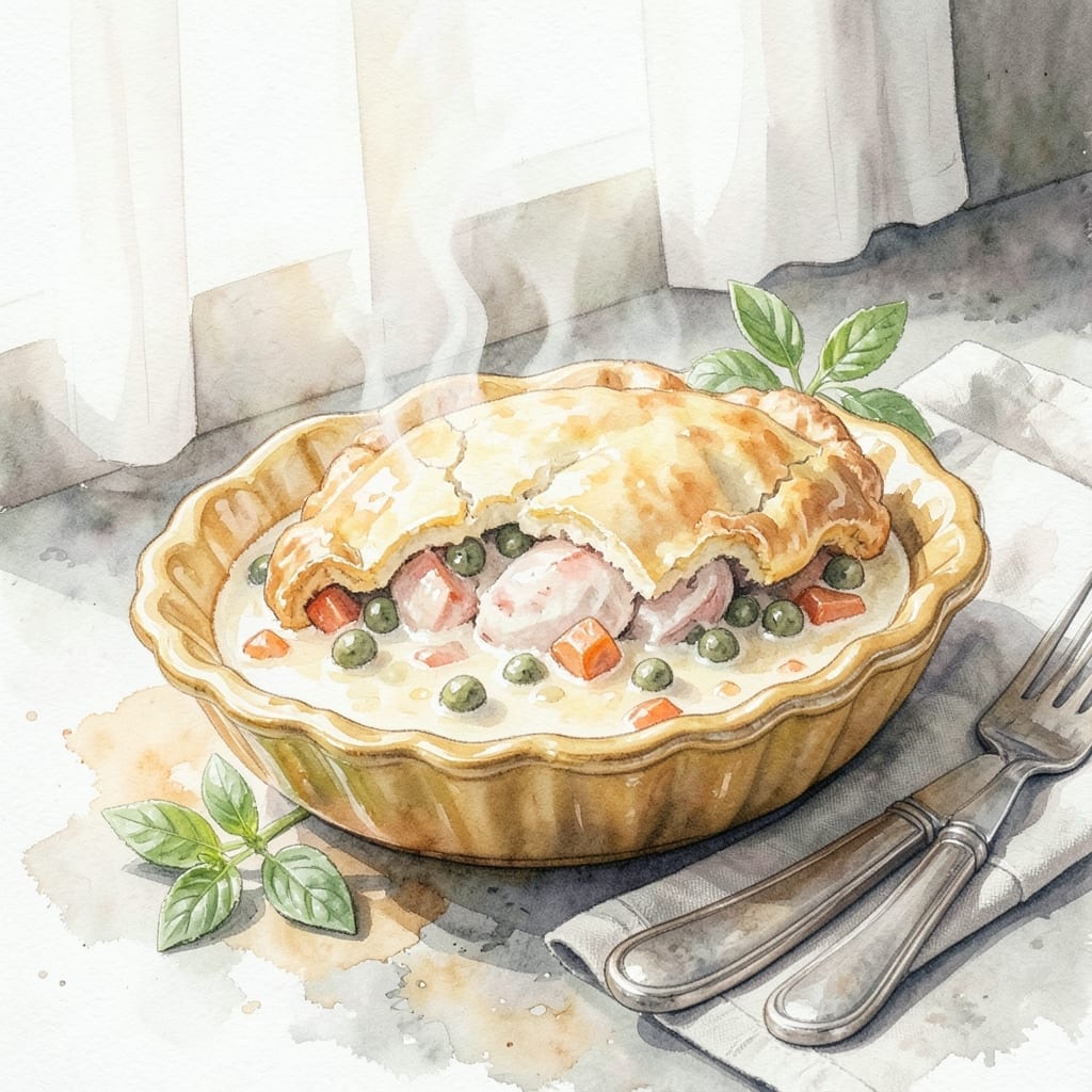 Chicken Pot Pie Recipe With Wine: Rich Sauce and Flaky Pastry Shell