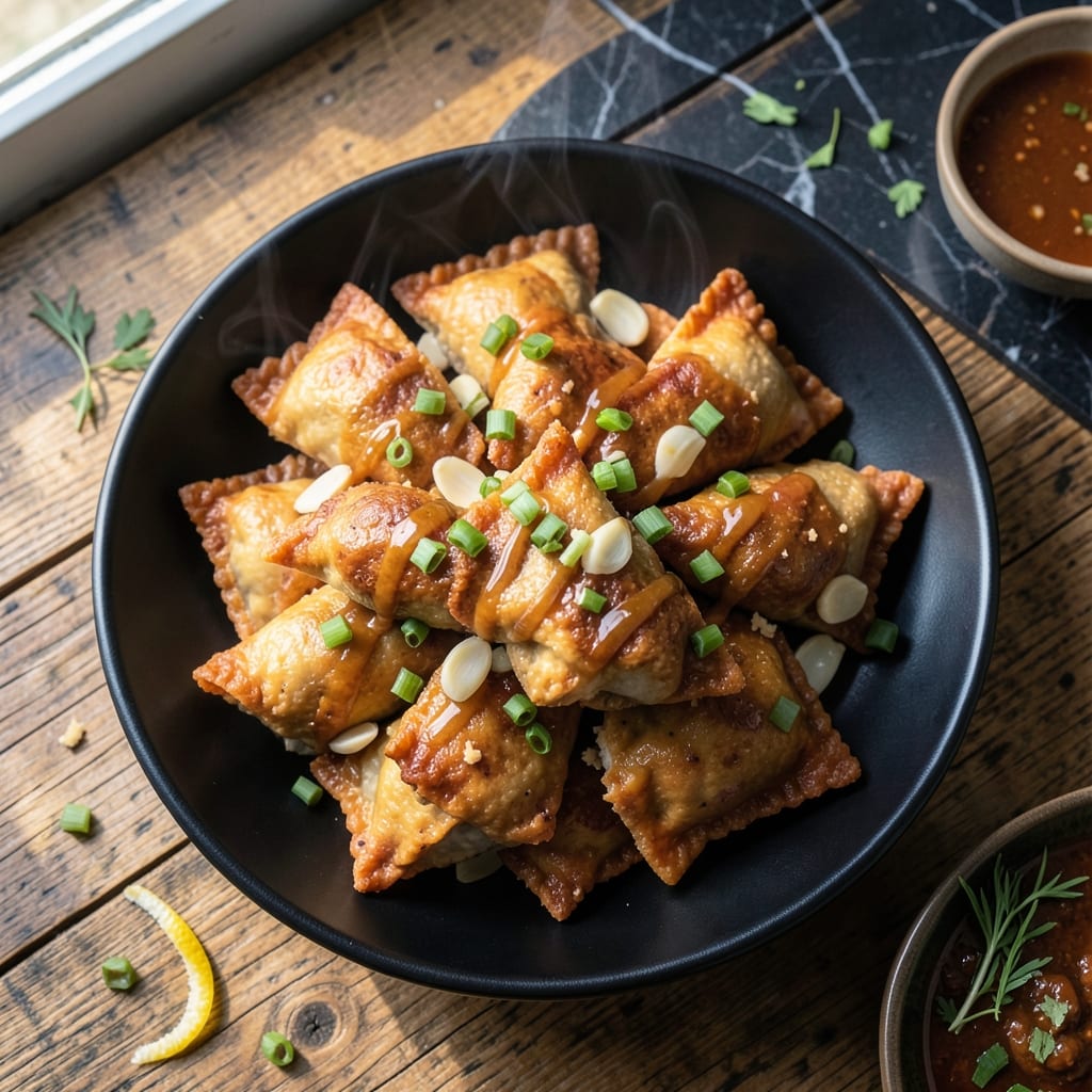 Fried Chicken Wonton Recipe: Crunchy Pockets with Savory Filling
