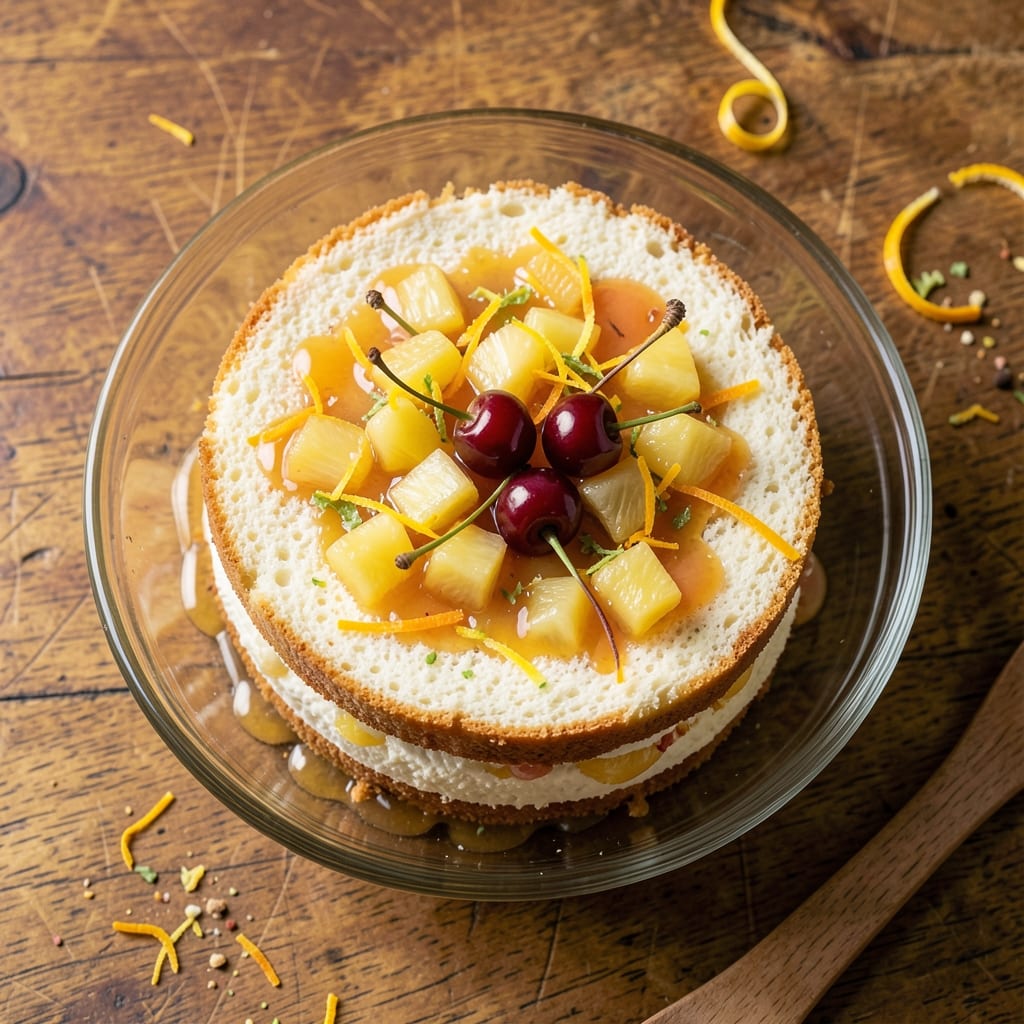 1960 Fruit Cocktail Cake Recipe: Nostalgic Layers of Spiced Cherries and Pineapple 1960 Fruit Cocktail Cake Recipe: Nostalgic Layers of Spiced Cherries and Pineapple