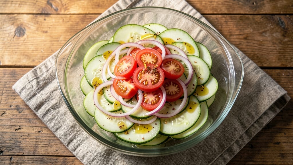 Cucumber and Onion Vinegar Salad