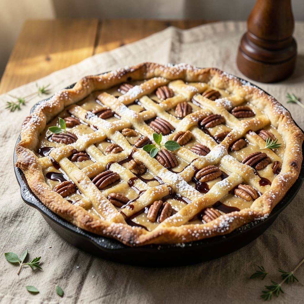 12-Inch Pecan Pie Recipe: Buttery Crust and Gooey Caramelized Filling