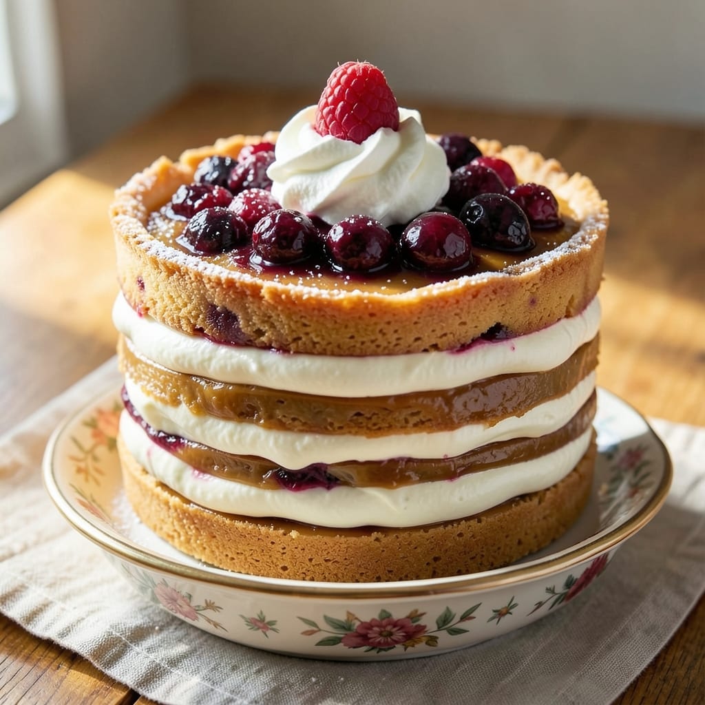 4-Layer Delight Pie Recipe: Vanilla Buttercream Rivers Over Ultra-Moist Crusts