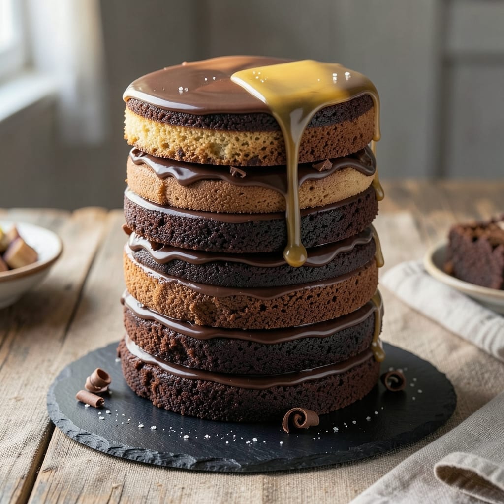 24-Layer Chocolate Cake Recipe: Strip House Fondant Crown Magic in One Tin