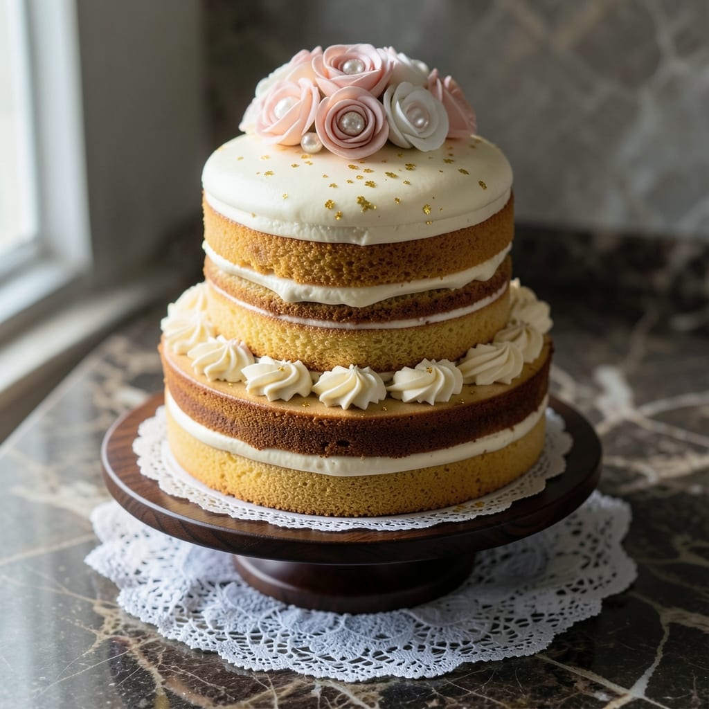 4 Tier Cake Recipe: Stacked Elegance With Fondant Bridges and Buttercream Rivers