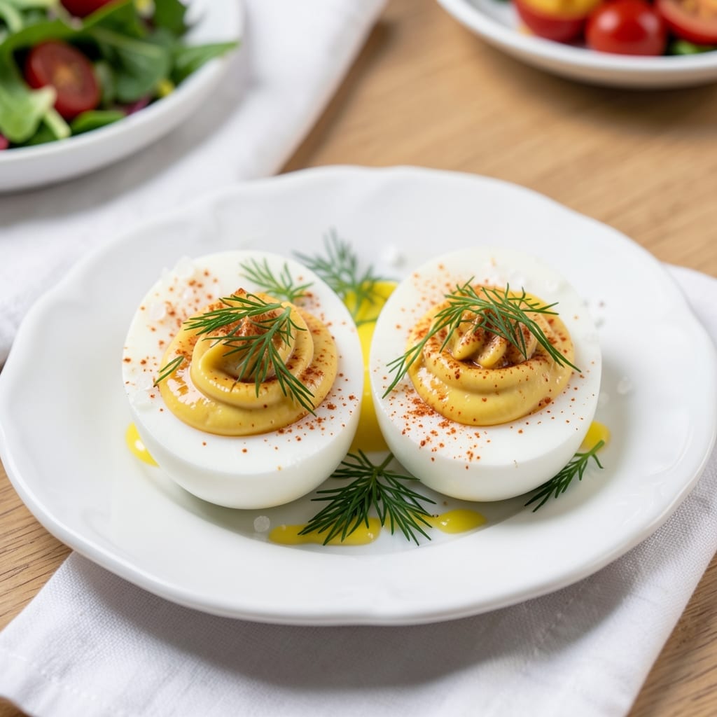 2 Deviled Eggs Recipe: Zesty Yolk Creaminess With Crispy Topping
