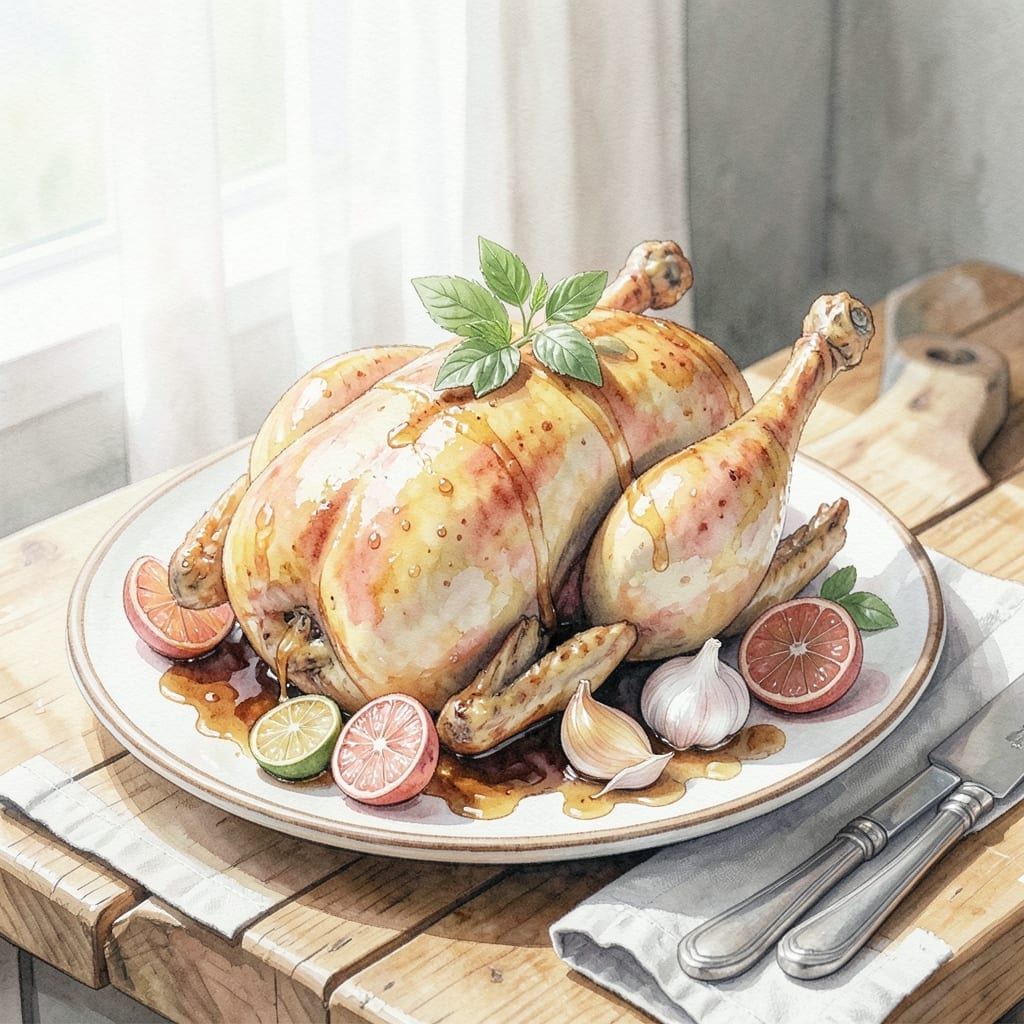 Roasted Chicken Recipe Pinoy: Crispy Skin With Calamansi Glaze