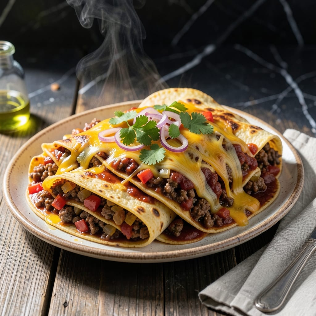 Loaded Beef Enchilada Recipe: Cheesy Layers with Bold Tex-Mex Flavor Loaded Beef Enchilada Recipe: Cheesy Layers with Bold Tex-Mex Flavor