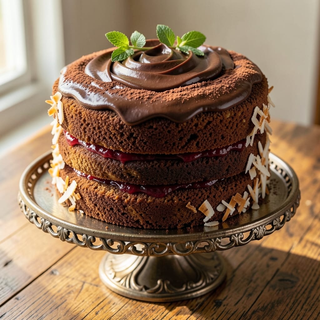1930's Chocolate Cake Recipe: Decadent Layers With Buttery Vanilla Frosting