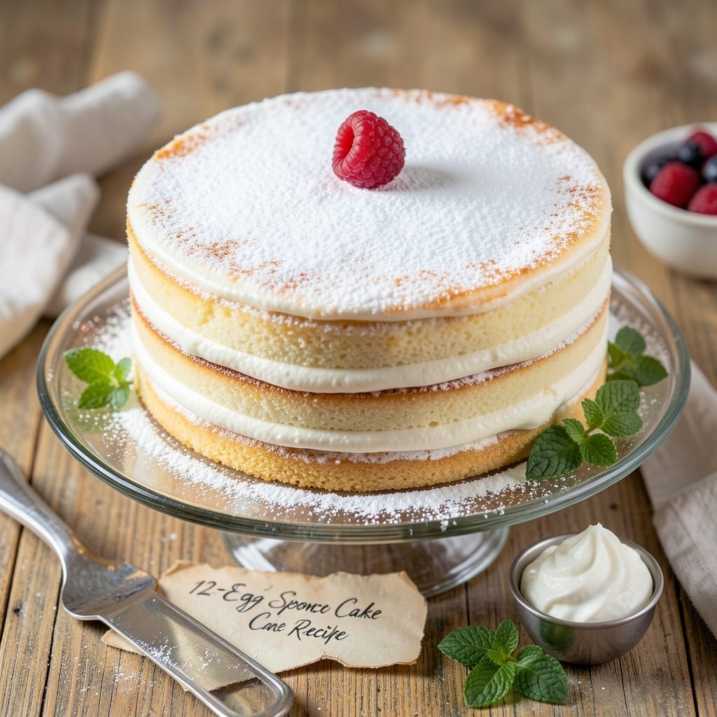 12 Egg Sponge Cake Recipe: Ultra-Stable Layers Without the Wobble