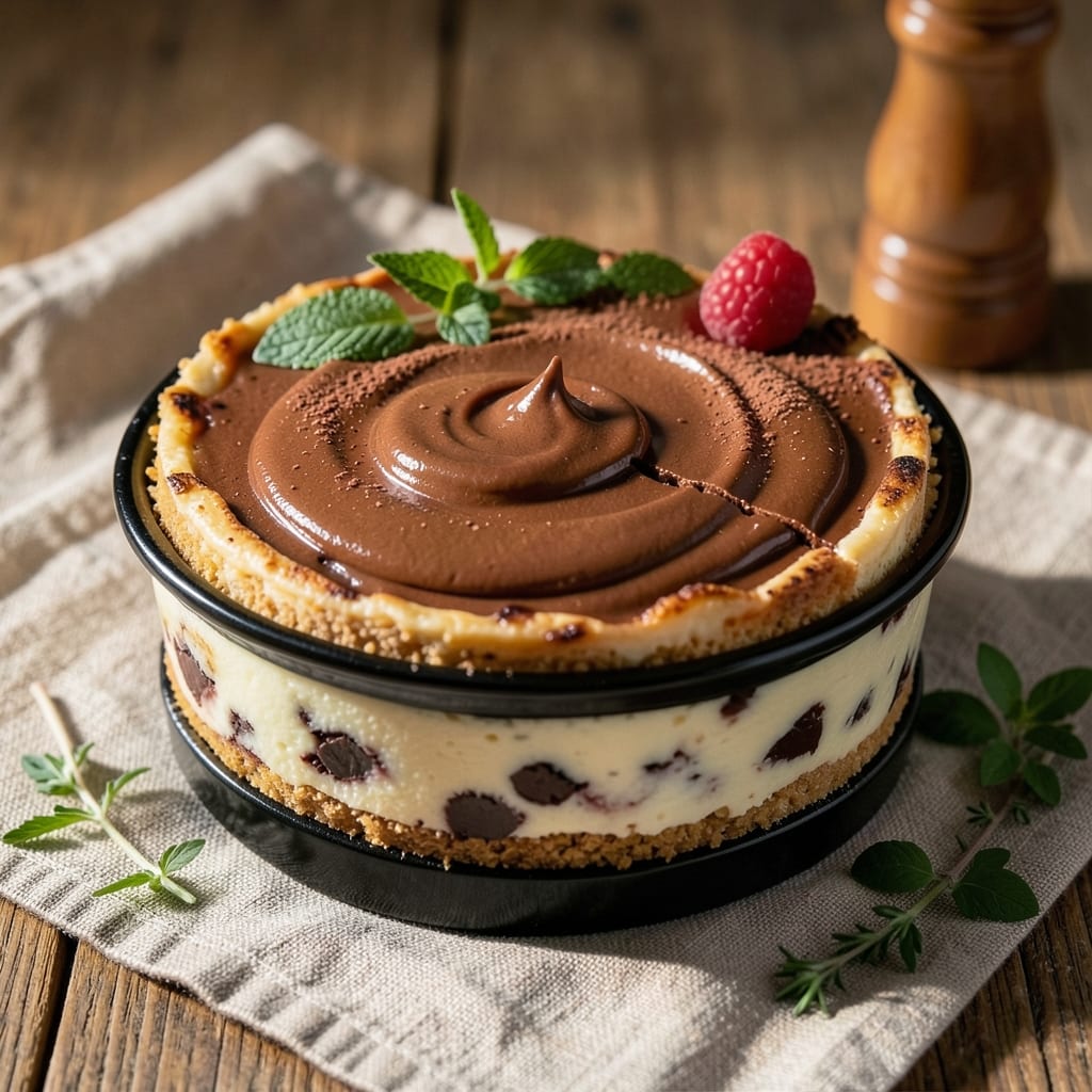4-Inch Chocolate Cheesecake Recipe: Single-Serve Decadence With Crisp Fondant Crown