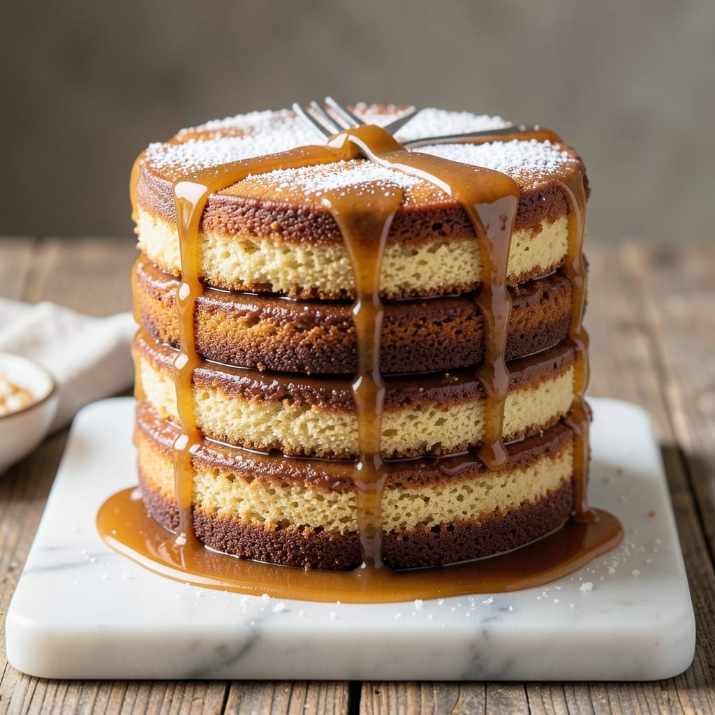 10 Layer Caramel Cake Recipe: Fondant-Bridged Grandeur in One Tin