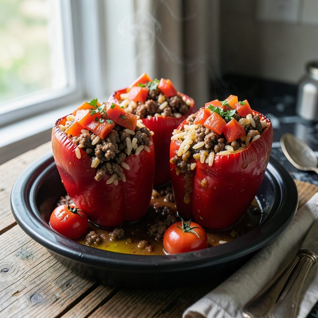 Recipe For Stuffed Peppers In The Crock Pot: Hands-Off Weeknight Feast Recipe For Stuffed Peppers In The Crock Pot: Hands-Off Weeknight Feast