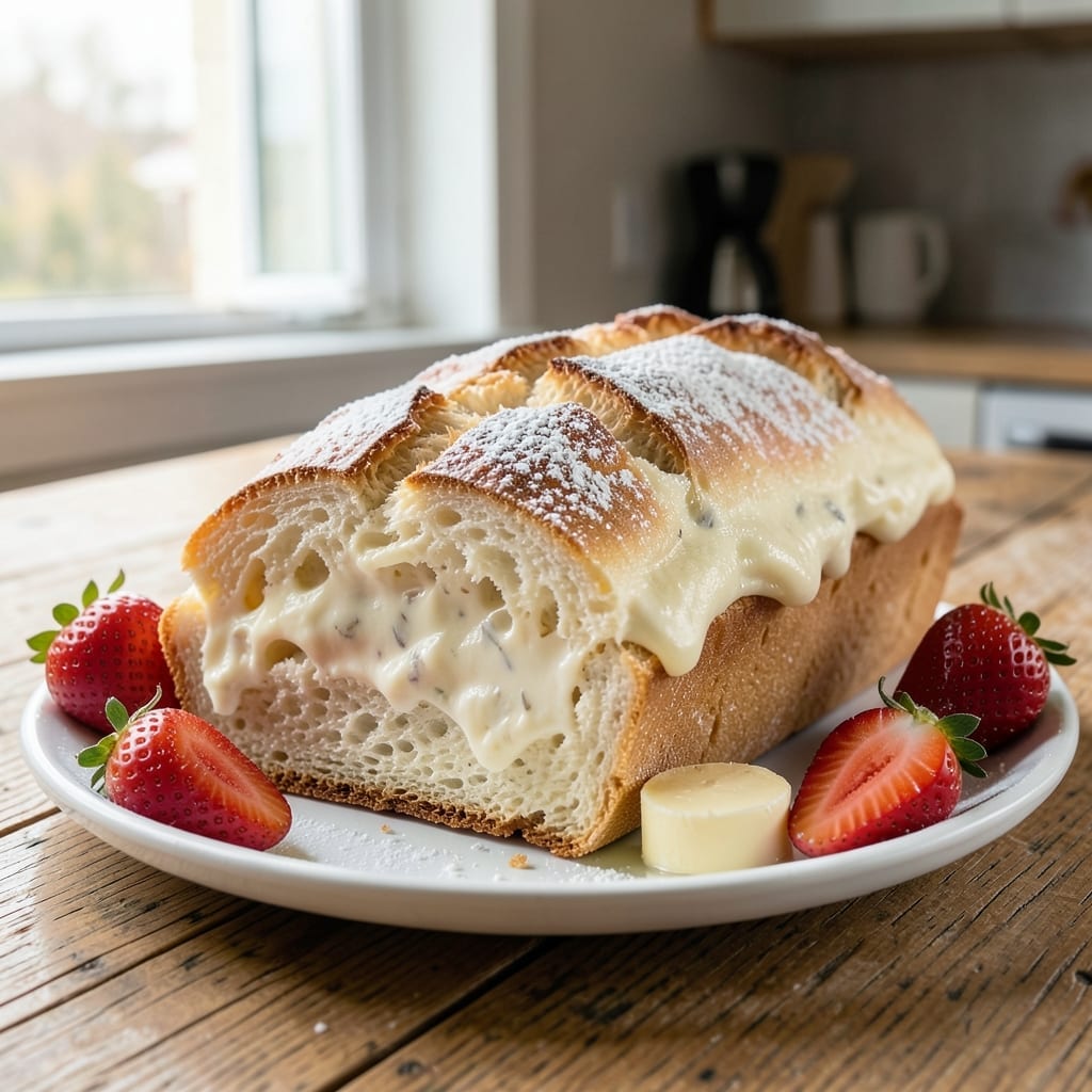 2-Ingredient Cheesecake Bread Recipe: No-Bake Sweetness in 10 Minutes
