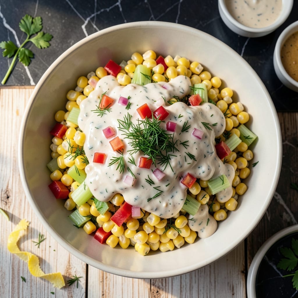 Corn Salad Recipe With Ranch Dressing: Crisp Sweet Kernels in Creamy Bliss