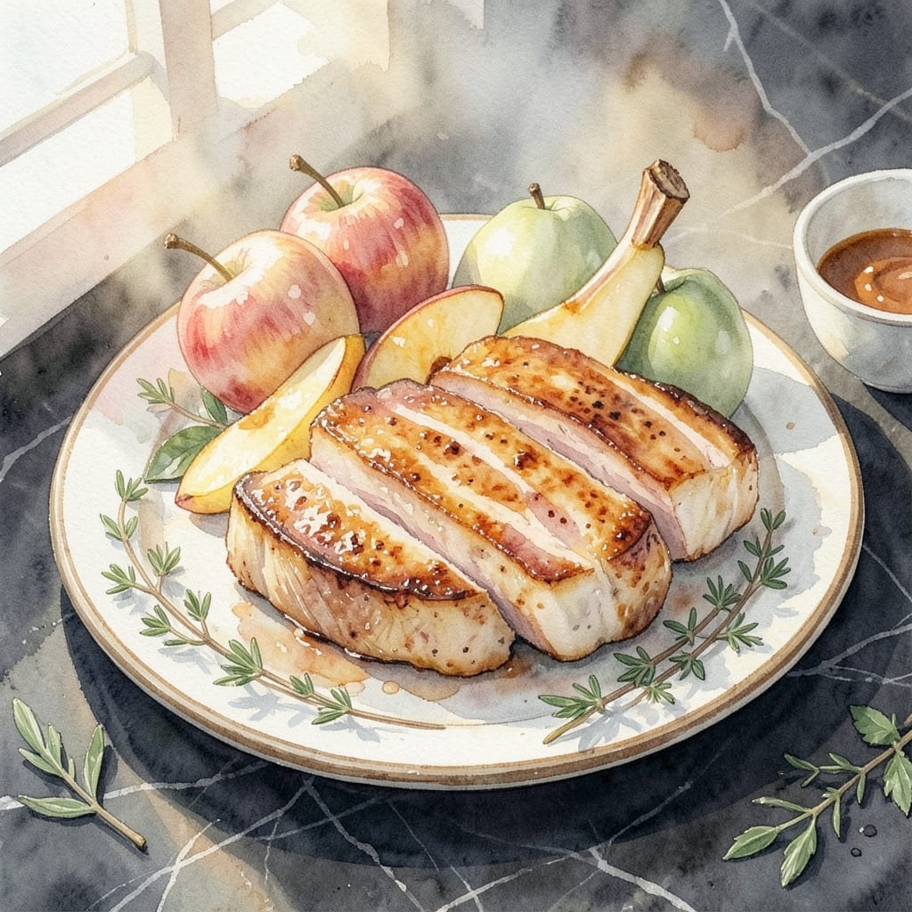 Recipe for Pork Chops With Apples and Pears: Sweet and Savory Autumn Medley Recipe for Pork Chops With Apples and Pears: Sweet and Savory Autumn Medley