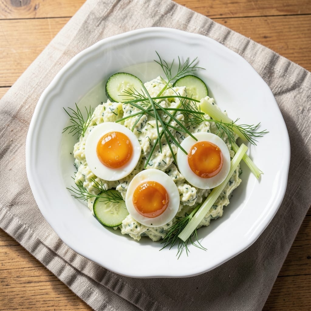 3 Egg Salad Recipe: Crispy Cucumber and Herbed Creaminess
