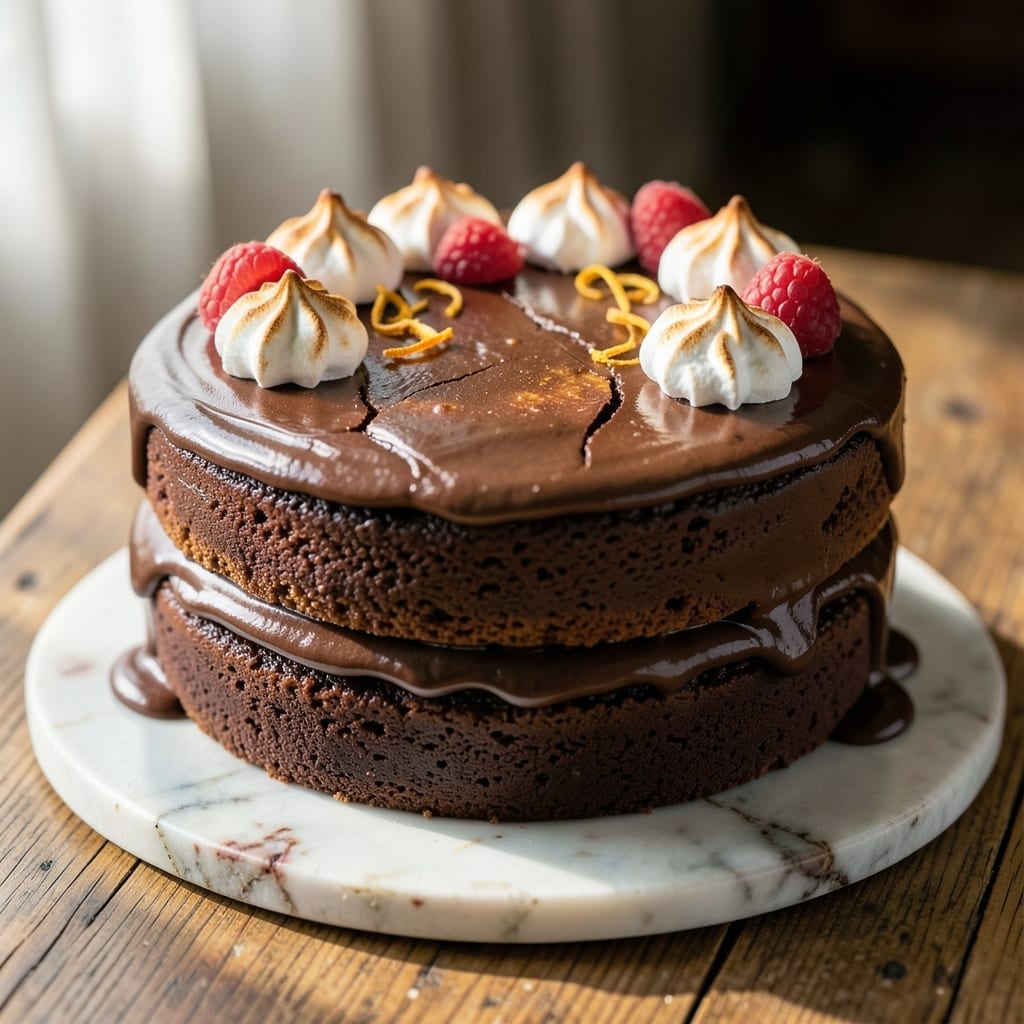 12-Inch Round Chocolate Cake Recipe: Moist Crumb and Mirror-Glaze Finish