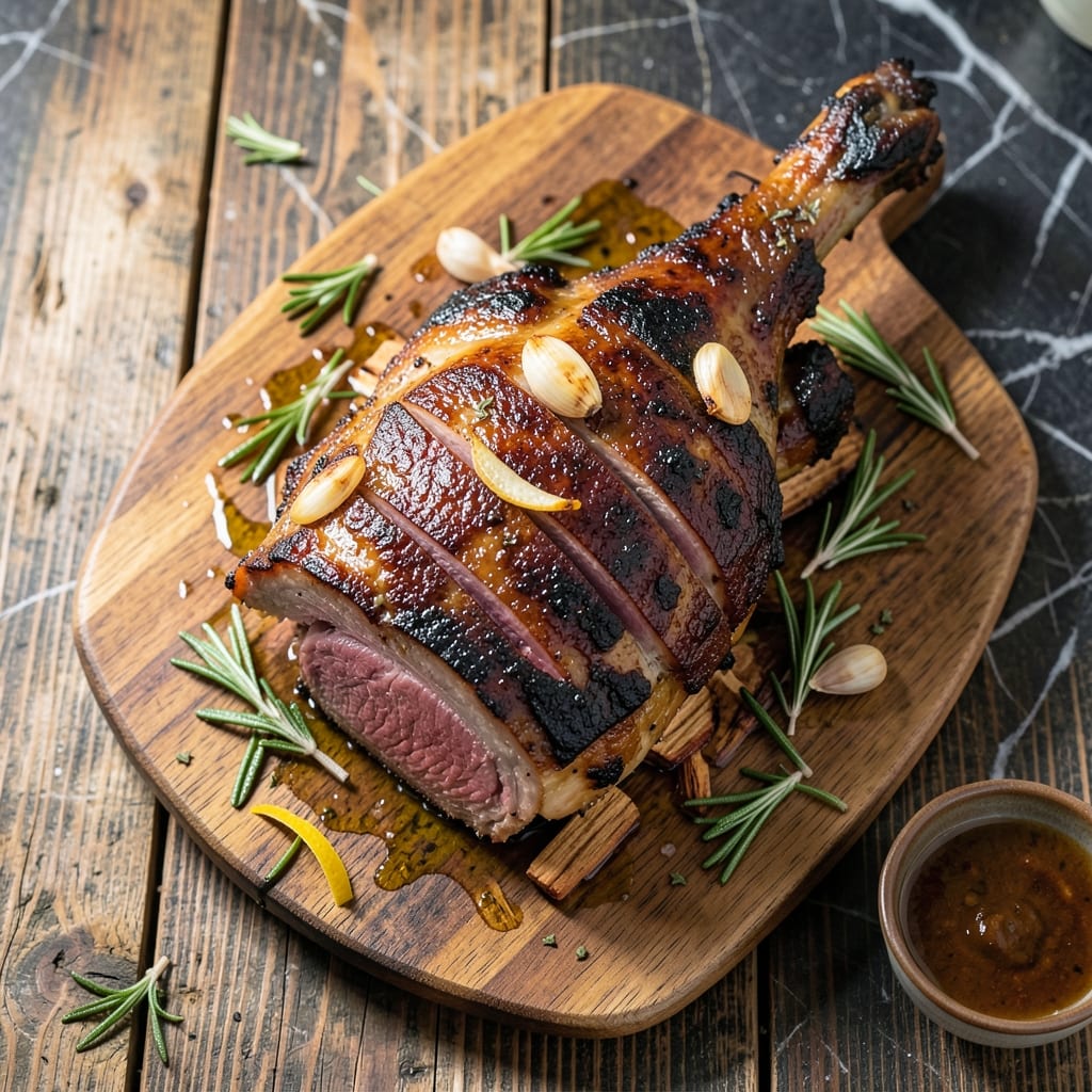 Smoked Leg of Lamb BBQ Recipe: Apple Wood Infused Richness