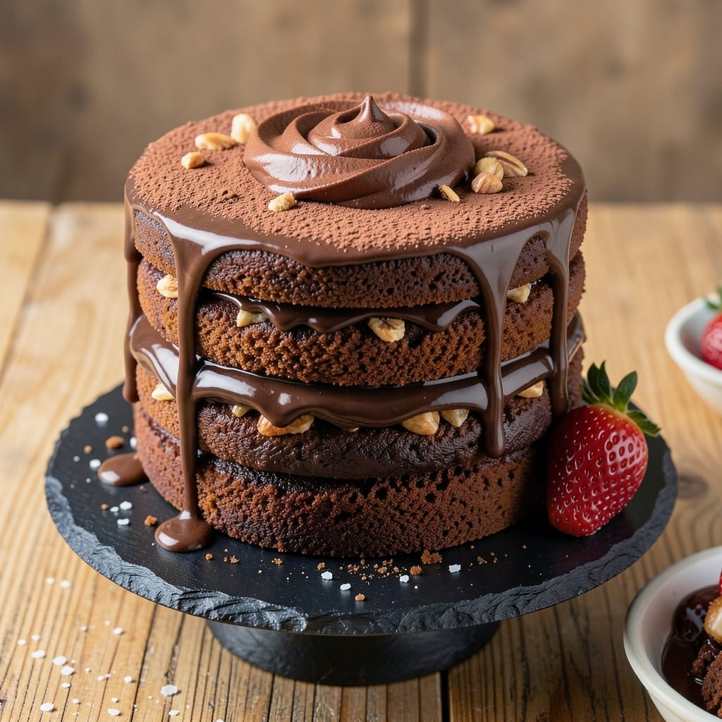 3 Layer Chocolate Ganache Cake Recipe: Fudgy Core and Silky Frosting Rivers