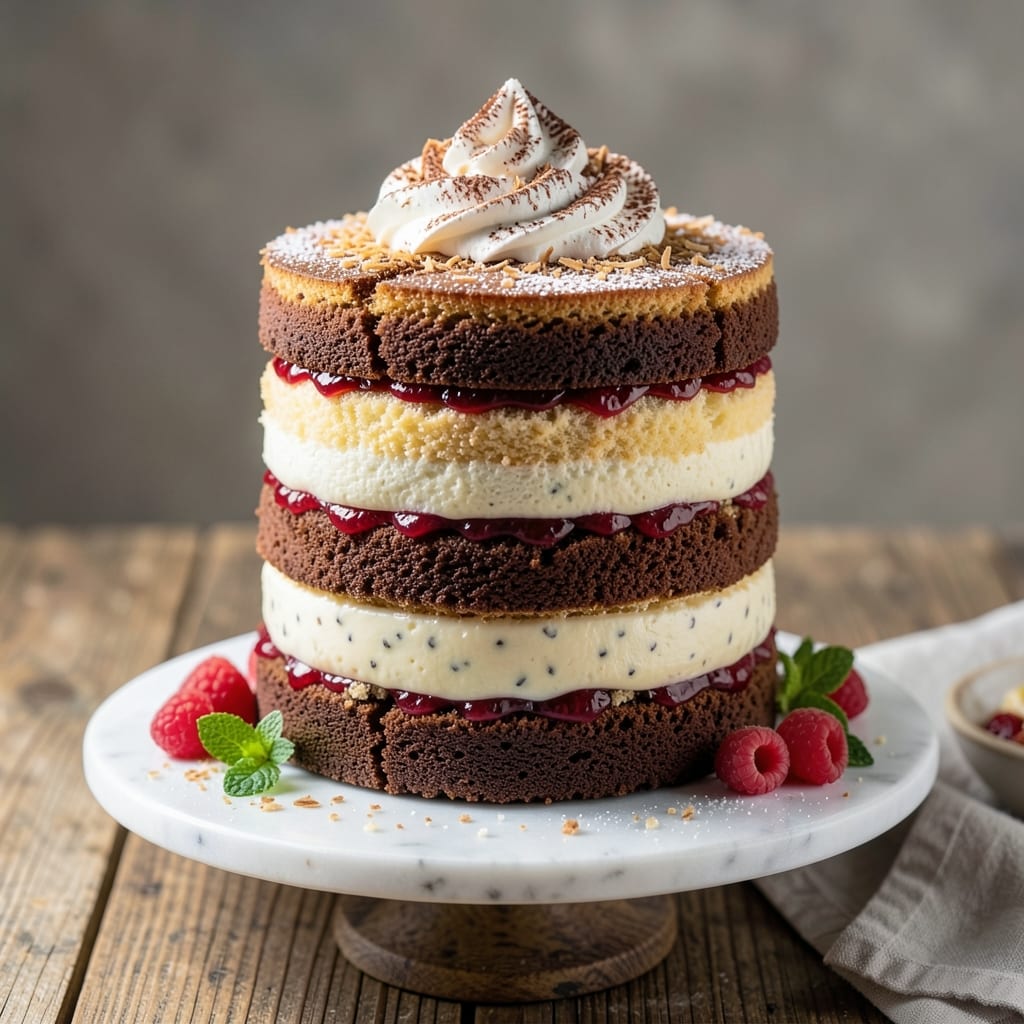 Five Layer Cake Recipe: Vanilla Buttercream Rivers and Fondant Crown Grandeur