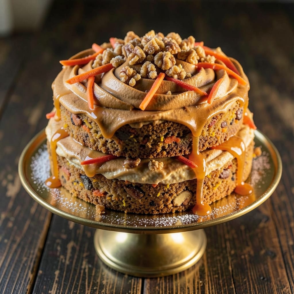 24 Karat Carrot Cake Recipe: Gold-Flecked Frosting and Spiced Moistness