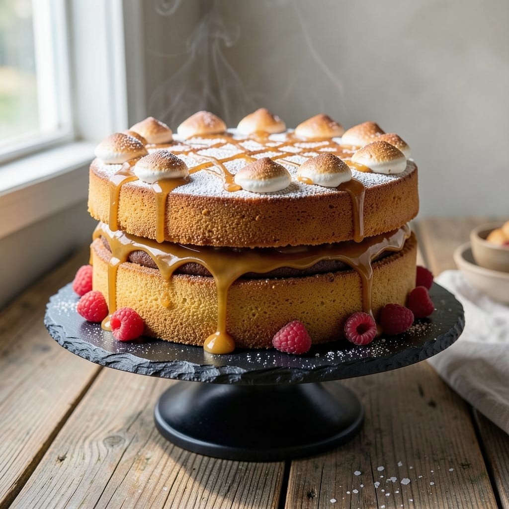 3 Layer Caramel Cake Recipe: Buttery Swirls and Molten Caramel Rivers