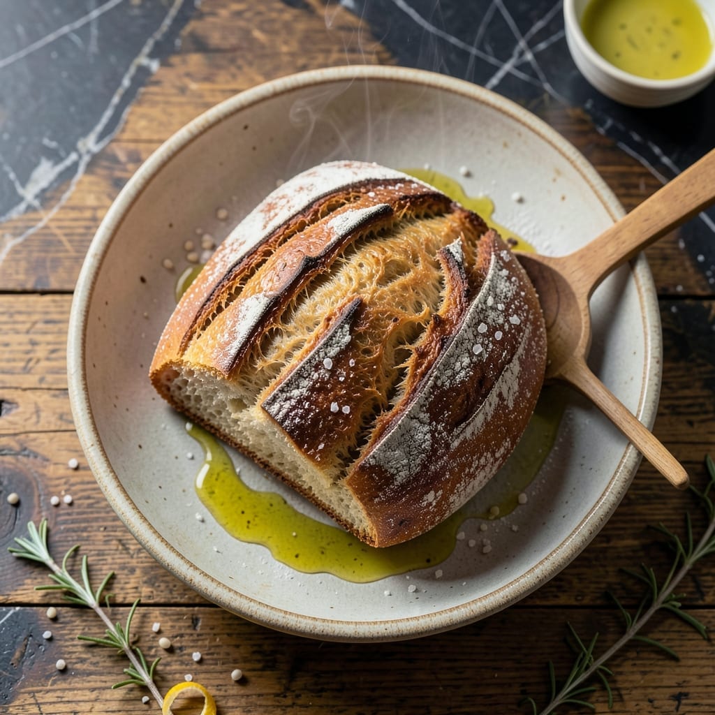 Bread Recipe For Bread: Artisan Loaf With Golden Crust