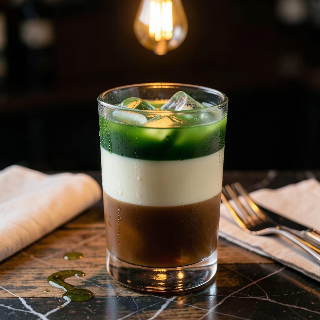 Recipe for Slippery Nipple Drink: Creamy Coffee and Mint Liqueur Blend