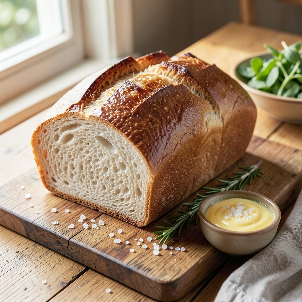 2lb White Bread Recipe: Homemade Loaf With Crusty Crust and Soft Crumb