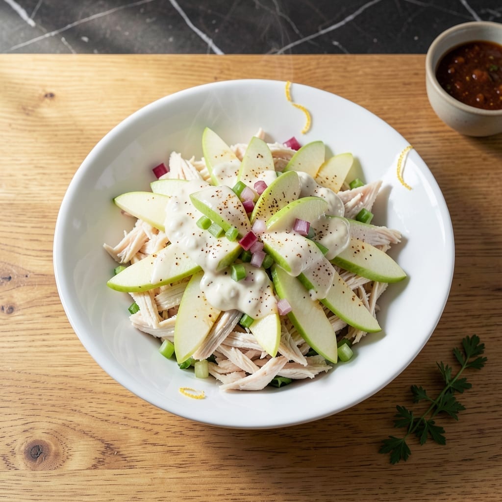 Healthy Chicken Salad Recipe With Apples: Light Creamy Dressing With Fresh Crunch