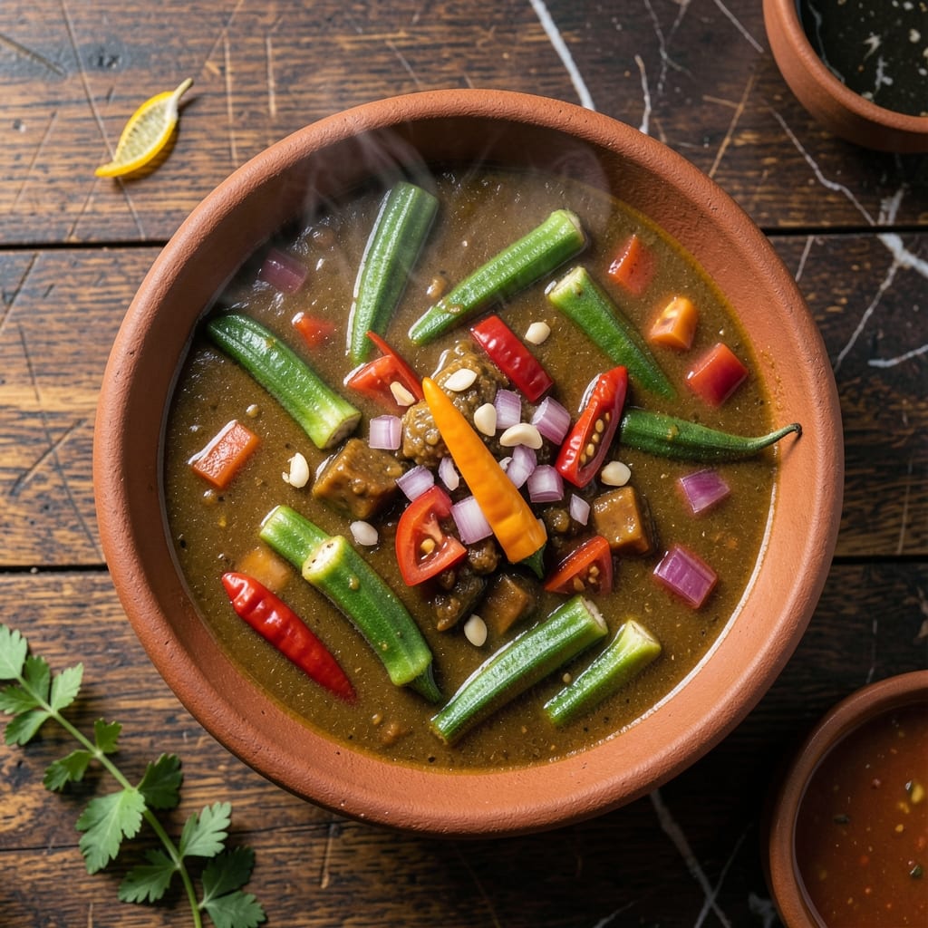 African Okro Soup Recipe: Traditional West African Slippery Delight