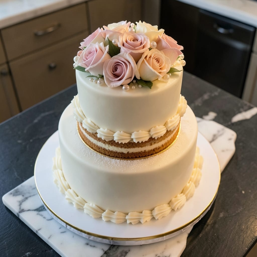 12-Inch Wedding Cake Recipe: Tiered Beauty With Buttercream Rivers and Fondant Bridges