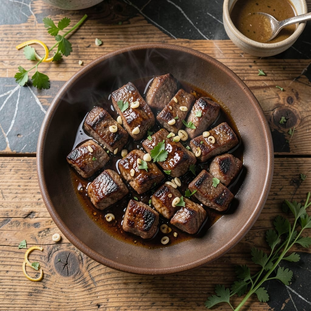 New England Steak Tips Recipe: Marinated Sirloin With Mushroom Gravy