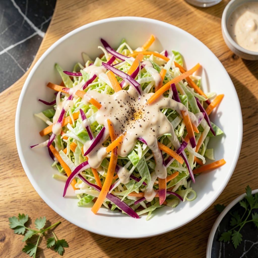 Lee's Coleslaw Recipe: Crisp Cabbage With Tangy Cream Dressing