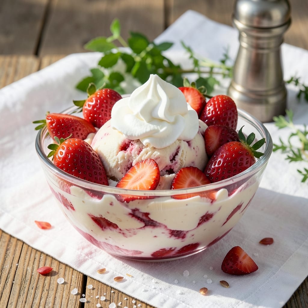 4-Quart Strawberry Ice Cream Recipe: Ultra-Rich Freezer Magic